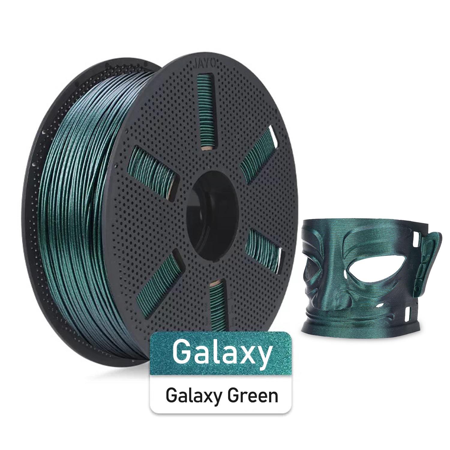 JAYO 1.1KG PLA Galaxy Green Filament 1.75mm Glitter Sparkle Twinkling No Tangle JAYO 1.1KG PLA Galaxy Green Filament 1.75mm Glitter Sparkle Twinkling No Tangle