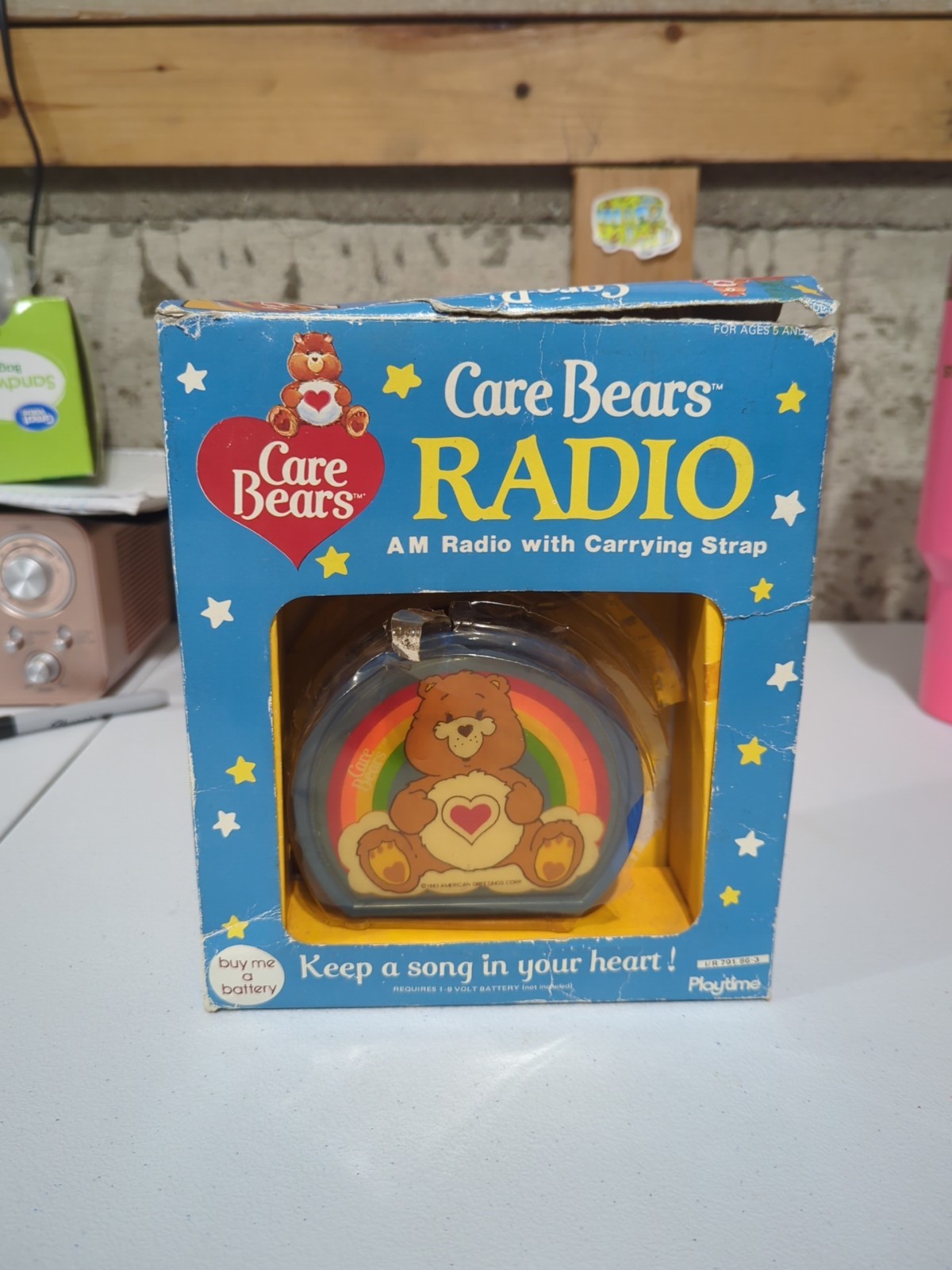 Vtg 1983 Care Bears Radio AM Radio With Carrying Strap Works Original No Working Vtg 1983 Care Bears Radio AM Radio With Carrying Strap Works Original No Working
