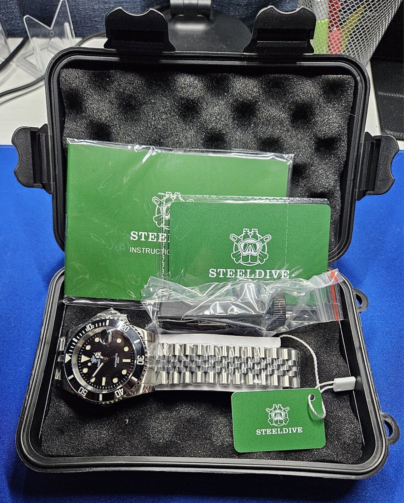 Steeldive Black SD1953 Seiko NH35 Automatic 300m Dive Watch Sapphire Jubilee