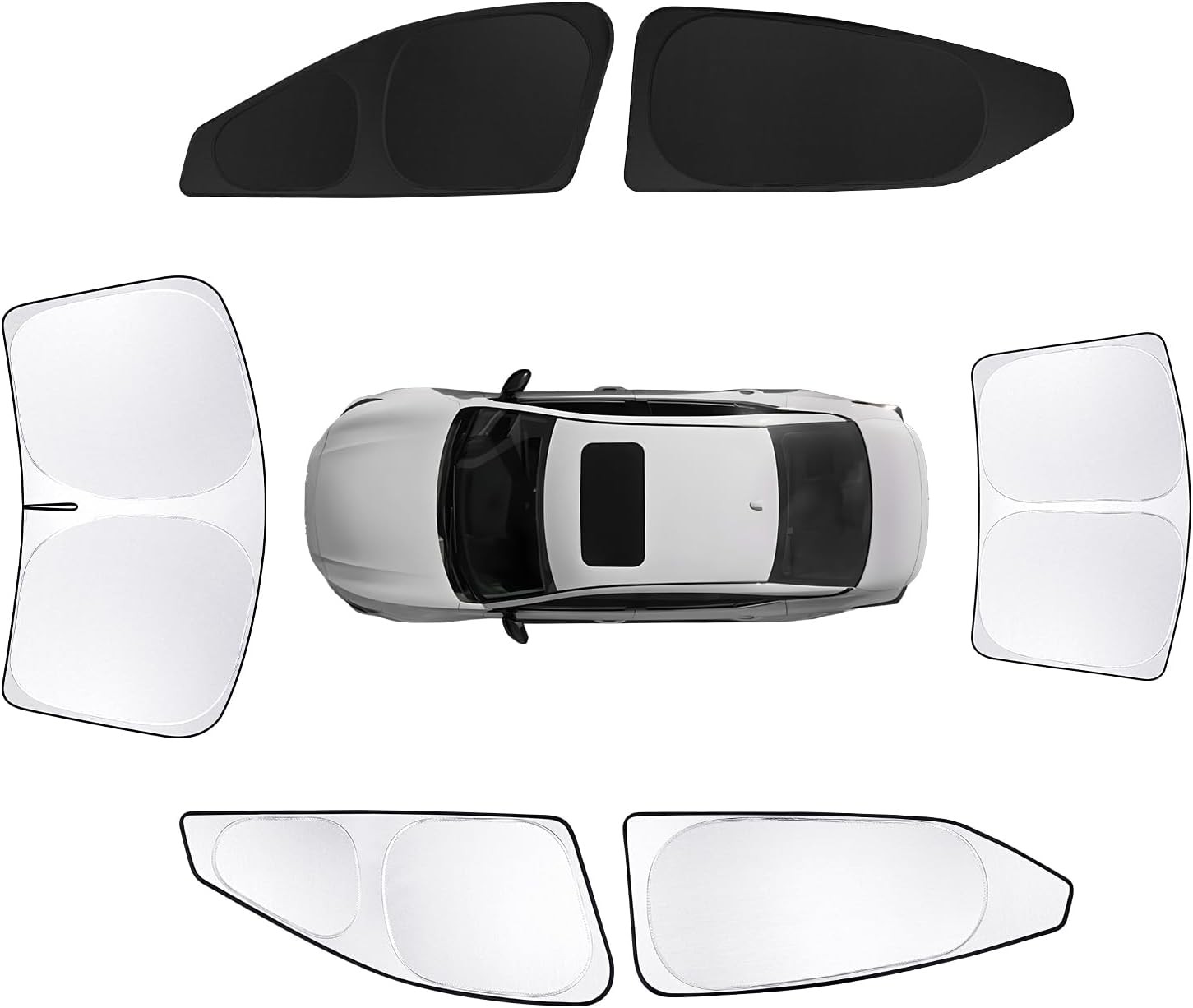 6pcs Car Window Shades for Nissan Altima, UV Blocking & Privacy Protection (Blac