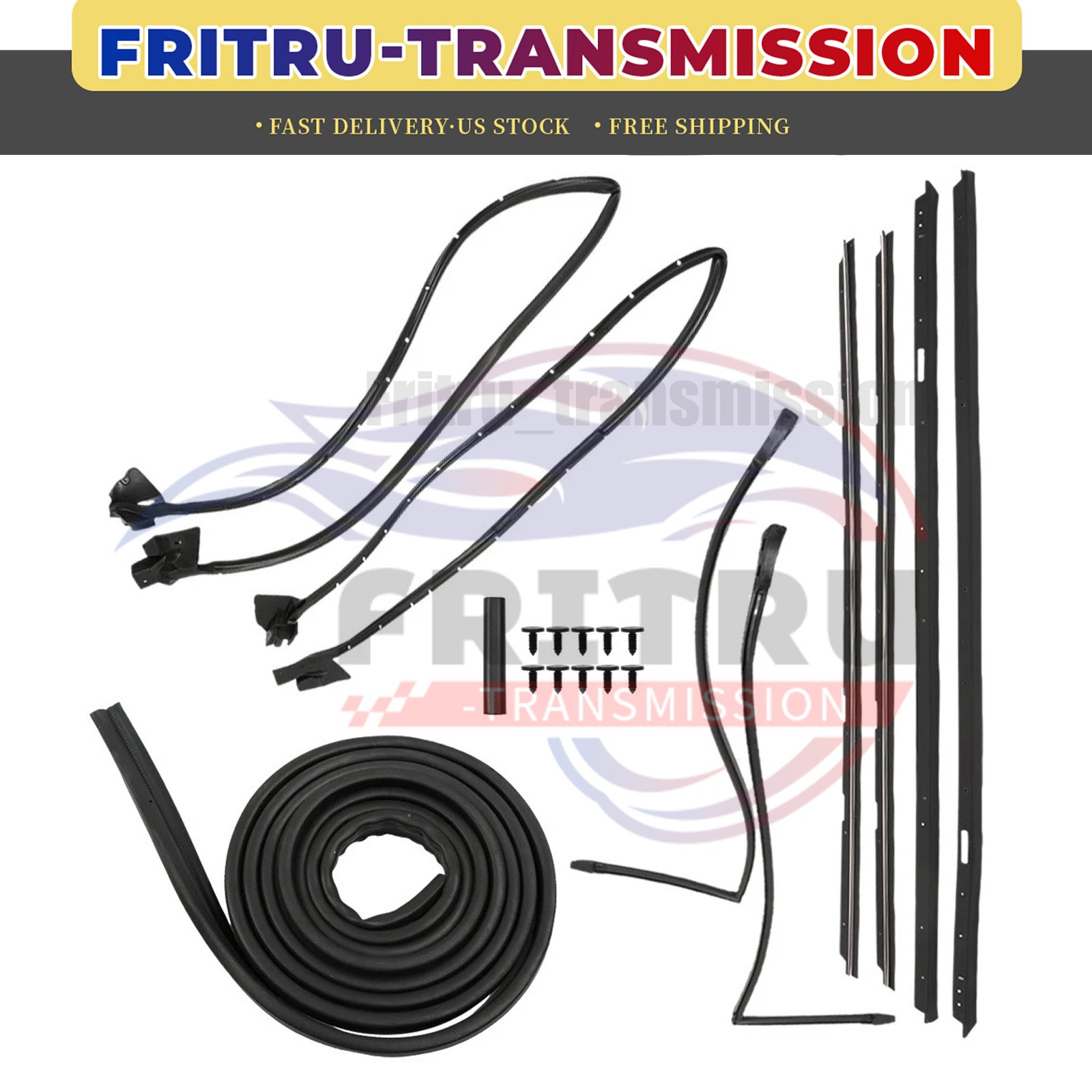NEW 9Pcs Trunk Seal Weatherstripping Kit 128555 For 1983-1988 Monte Carlo SS NEW 9Pcs Trunk Seal Weatherstripping Kit 128555 For 1983-1988 Monte Carlo SS