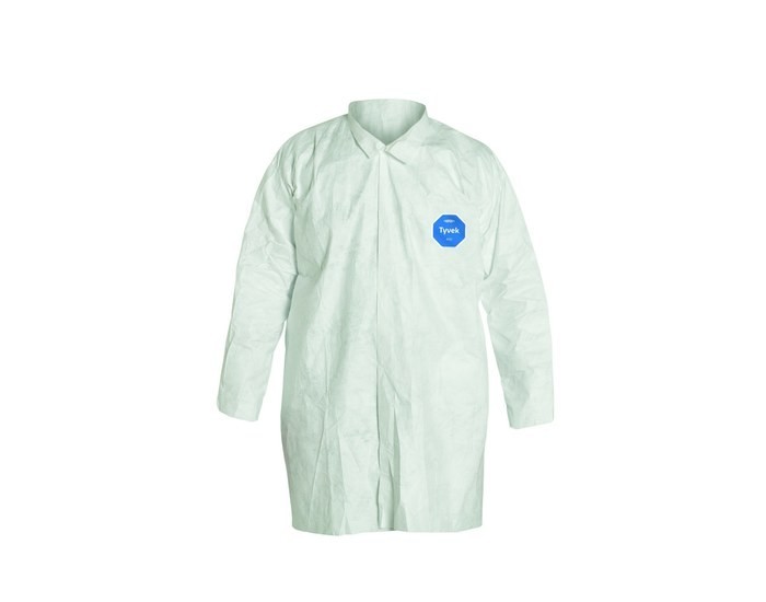 DuPont Tyvek Labcoat, REUSABLE, 30 count, Collared, Snap Front, TY210SWH3X003000