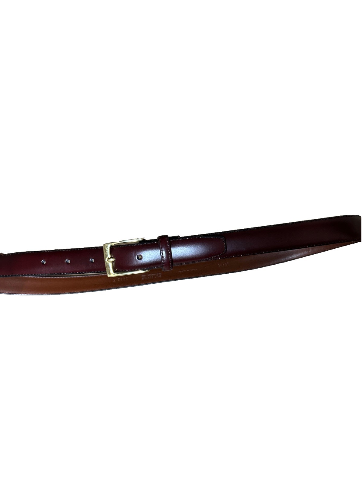 Unbranded Men’s Cordovan Leather Belt Sz 36/90 Split Cowhide Brass Buckle USA