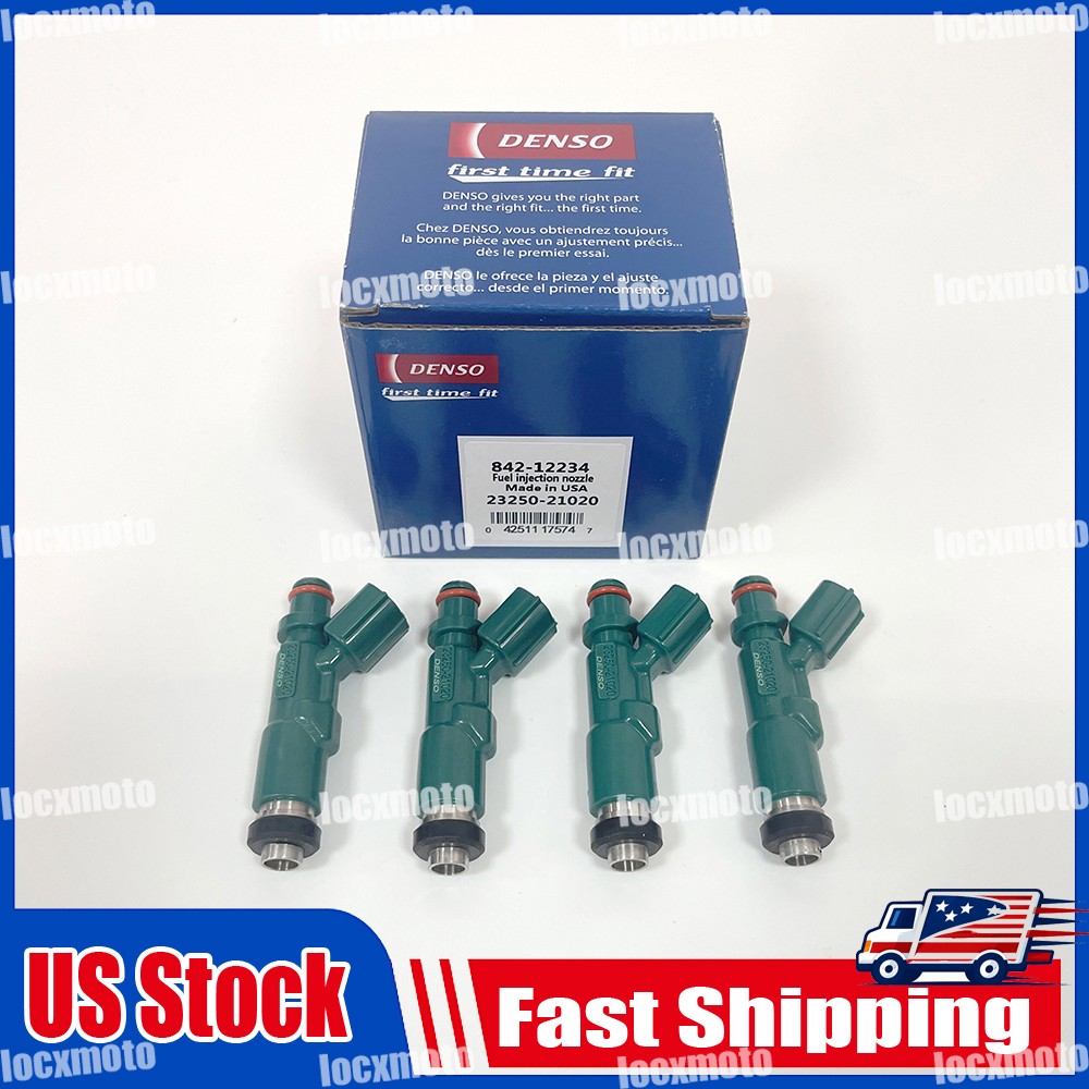 4X Genuine DENSO Fuel Injectors for 00-09 Toyota Prius Scion xA xB 23250-21020