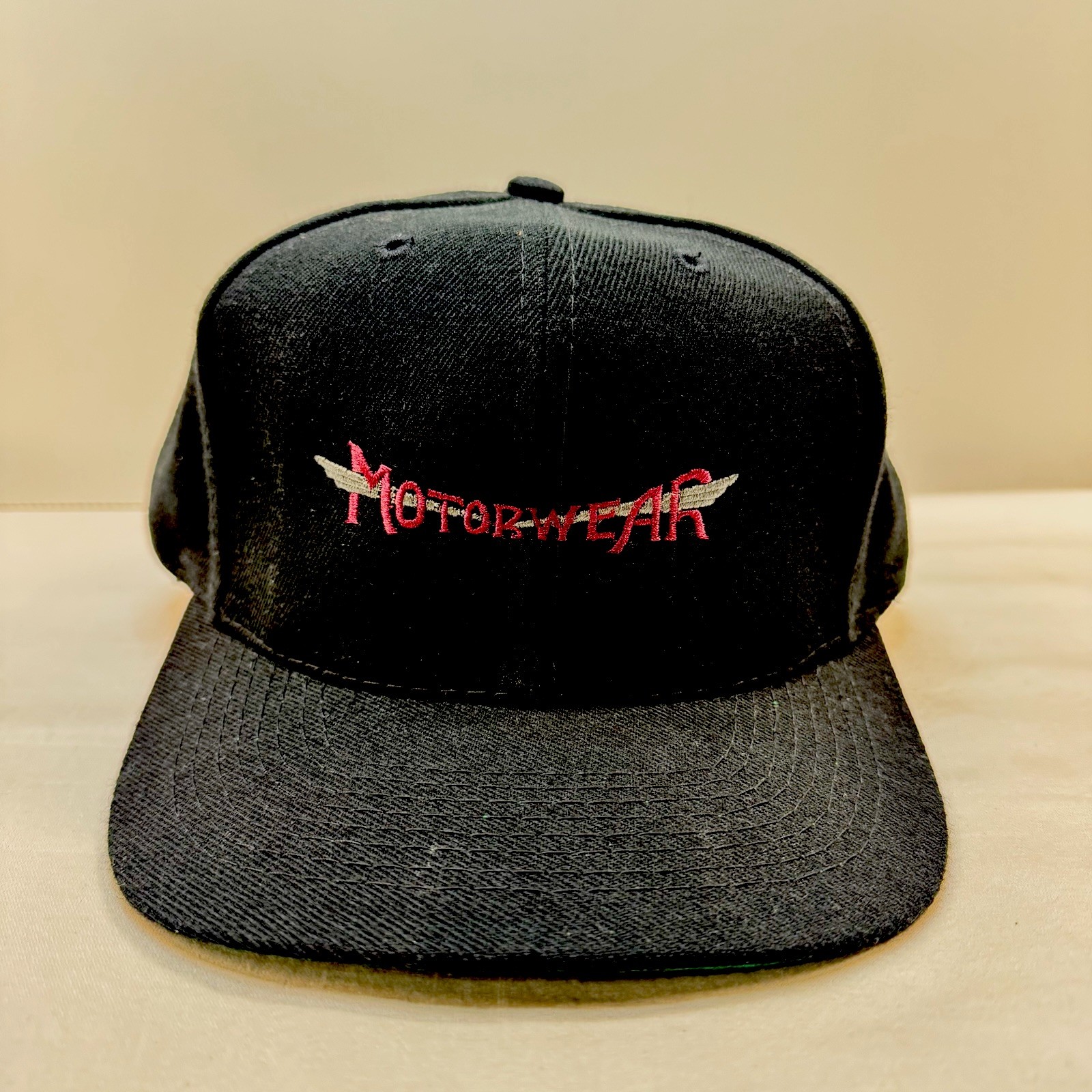 Motorwear Vintage OTTO Snapback Hat Black Wool Blend NWOT 2601