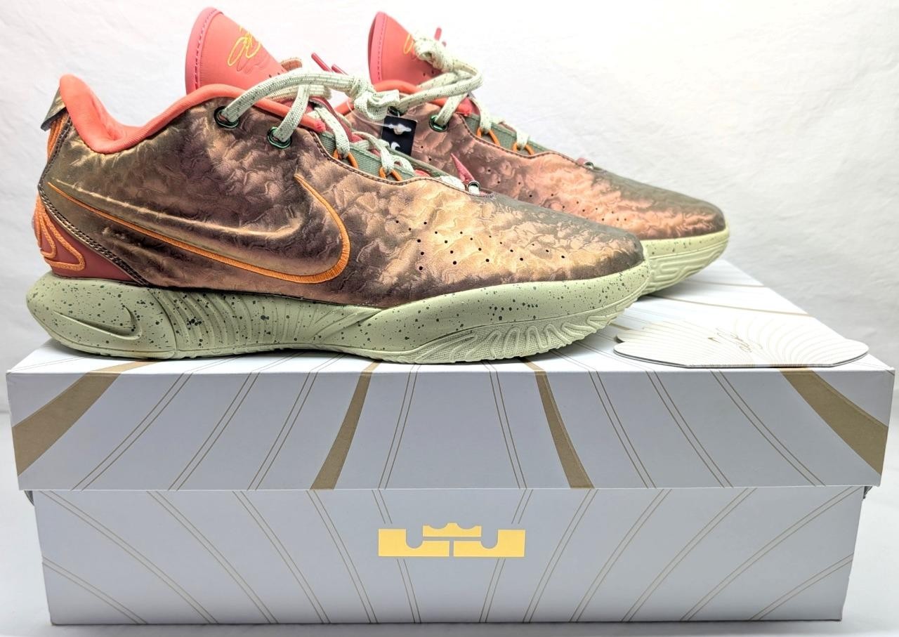 Men\'s Nike LeBron 21 Queen Conch - Ember Glow, Elemental Gold - Size 11 - New