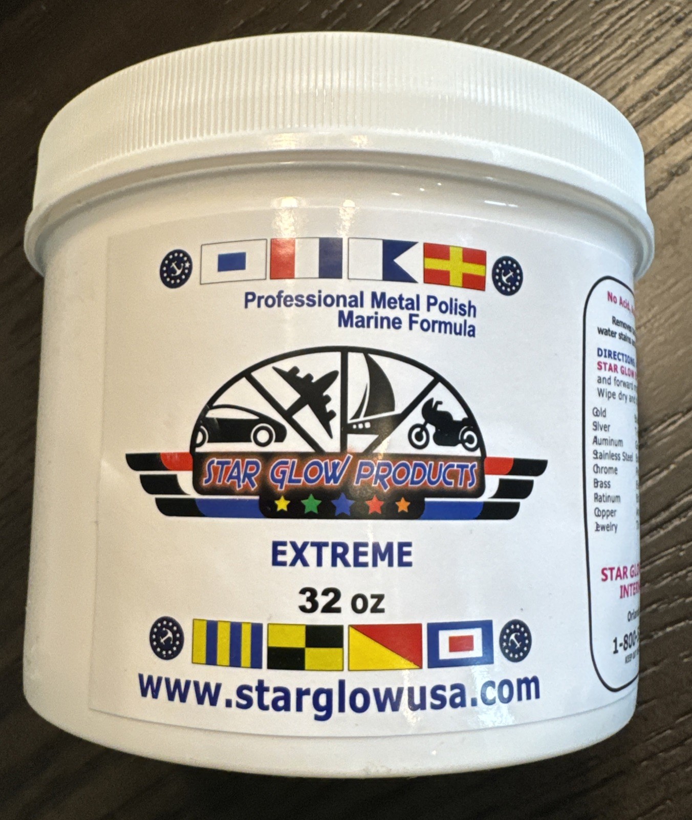StarGlow Professional  Metal Polish Marine Formula 32 OZ size