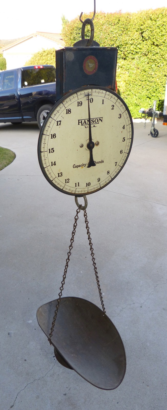 Vintage Hanson Hanging 20 lb scale