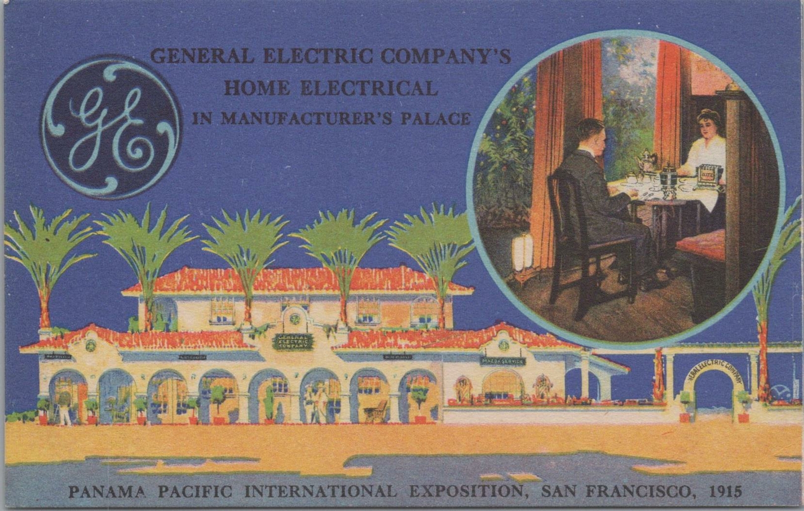 Postcard General Electric Panama Pacific Expo San Francisco CA 1915 Postcard General Electric Panama Pacific Expo San Francisco CA 1915
