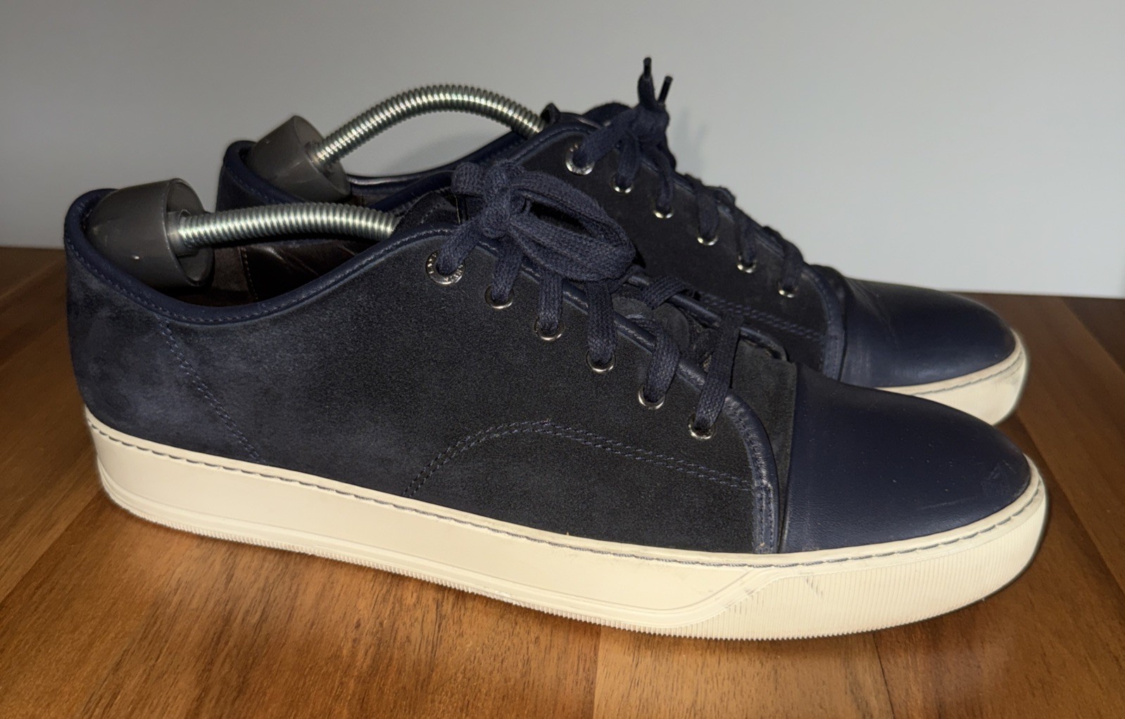 Lanvin DBB1 Sneakers Sz 10UK/11US Cap Toe Suede Patent Leather Low Top Blue Lanvin DBB1 Sneakers Sz 10UK/11US Cap Toe Suede Patent Leather Low Top Blue