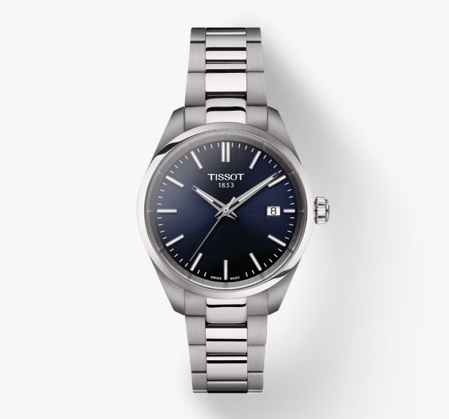 Tissot Quartz PR 100 Blue Dial Round stainless steel Men's Watch T1502101104100