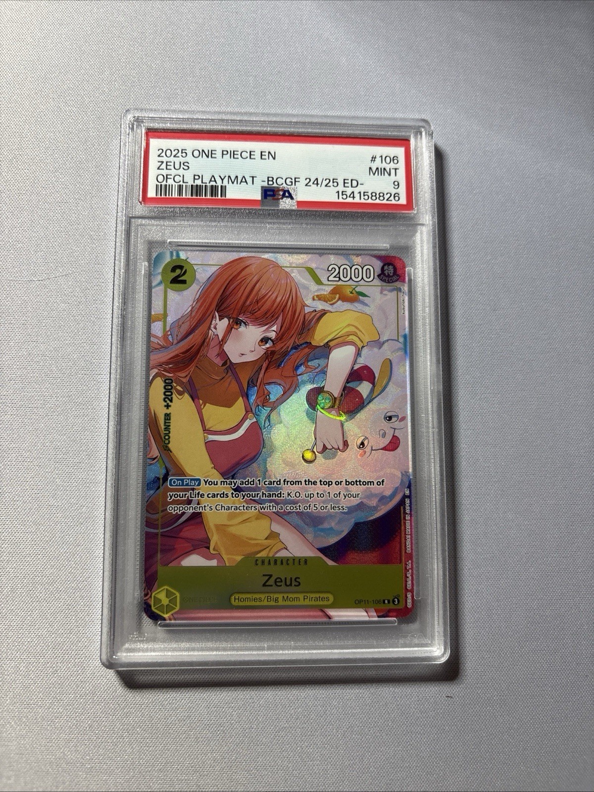 2025 ONE PIECE PROMOS GAMES FEST 24-25 EDITION #106 ZEUS PSA 9