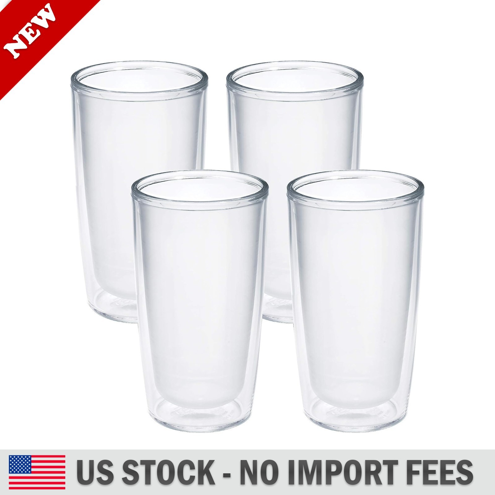 Tervis Crystal Clear Collection 16oz Tumbler Insulated Drinkware Made in USA Tervis Crystal Clear Collection 16oz Tumbler Insulated Drinkware Made in USA