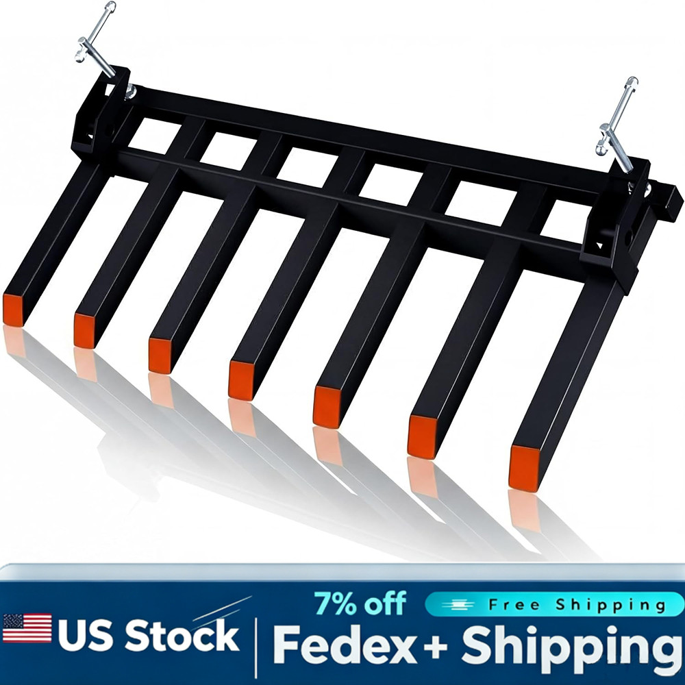 68 Heavy Duty Clamp On Debris Forks 5400 Pallet Fork Tractor Bucket Skid Steer