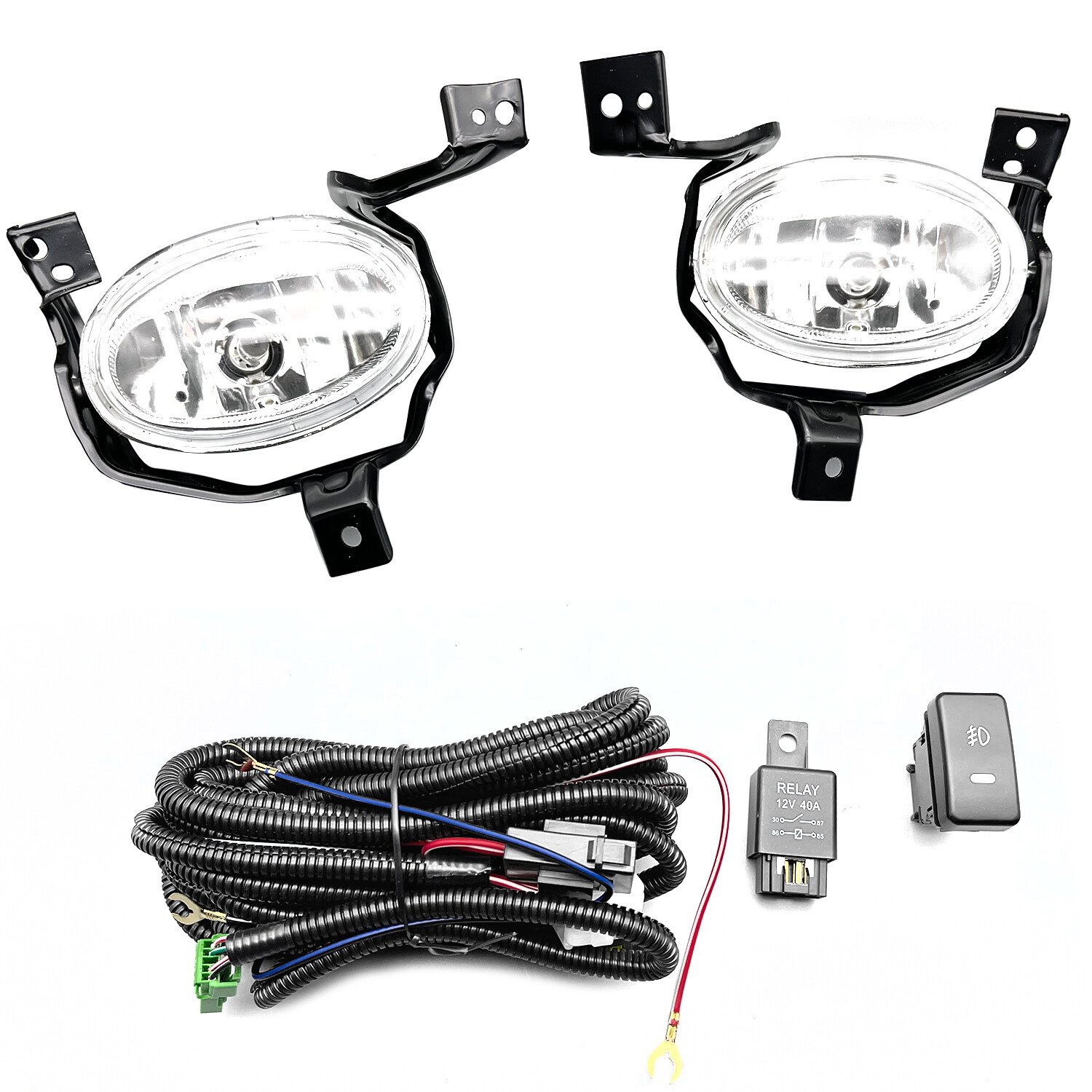 For 2010 2011 Honda CR-V CRV Clear Front Bumper Fog Lights Lamp w/Switch Kit For 2010 2011 Honda CR-V CRV Clear Front Bumper Fog Lights Lamp w/Switch Kit