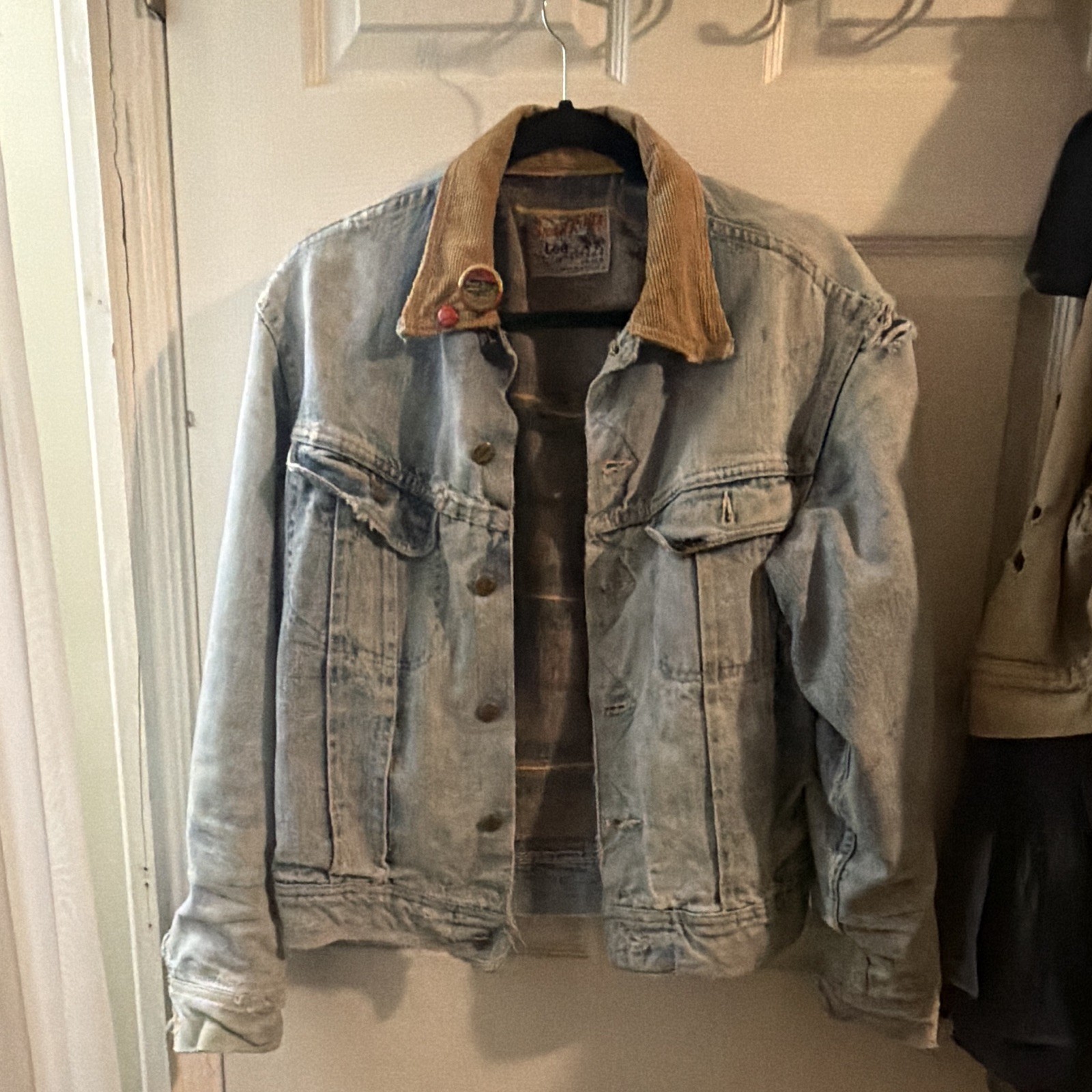 Late 60s boro-repair Lee Storm Rider 101 LJ Blue Denim Jacket Corduroy Collar