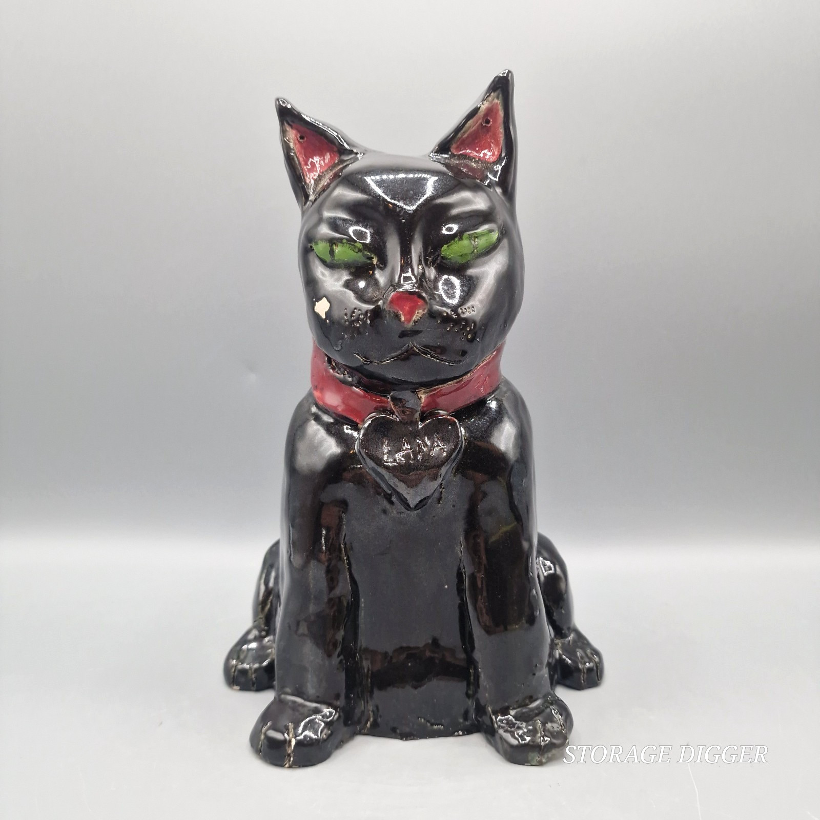 Vintage Black Cat Figurine 9\