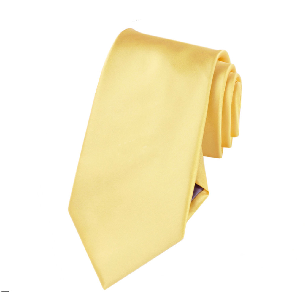 Kids Champagne Gold Slim Tie – Boys Wedding, Ring Bearer & Formal