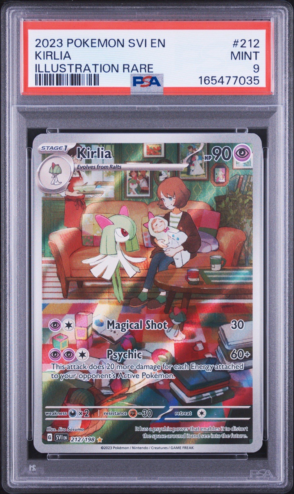 2023 POKEMON SVI EN-SCARLET & VIOLET ILLUSTRATION RARE #212 KIRLIA PSA 9