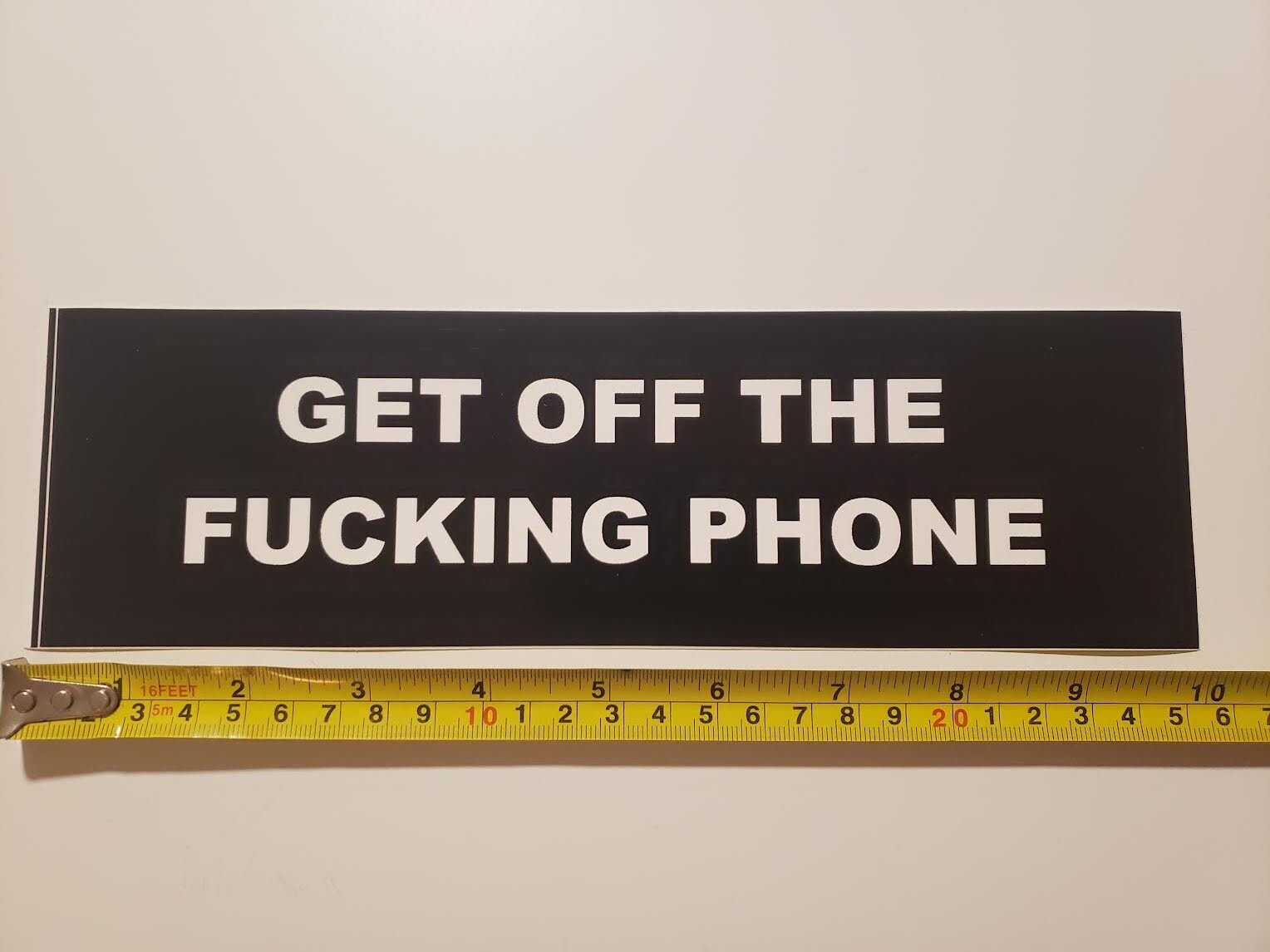 GET OFF THE F***ING PHONE/Hang Up and Drive Bumper Sticker