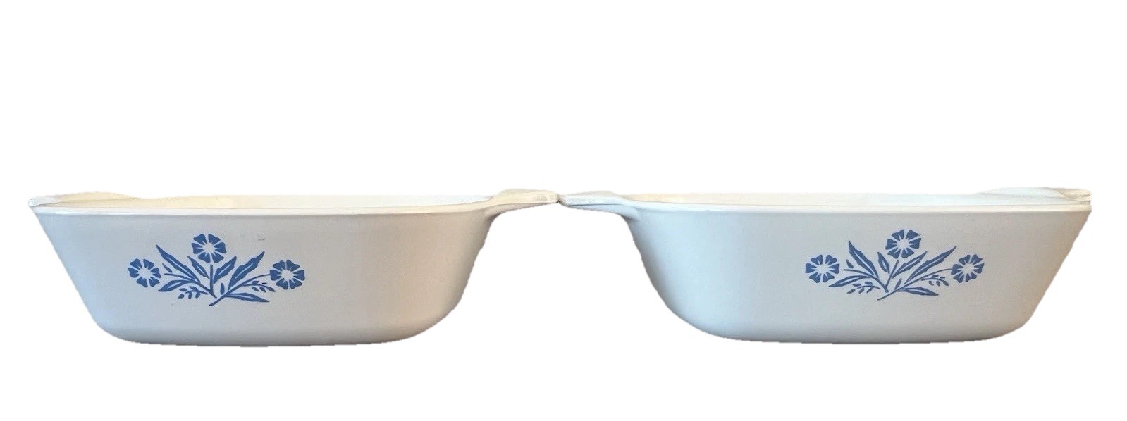 Corning Ware Blue Cornflower P-41 Petite Pan Set of 2 Vintage Casserole Dishes