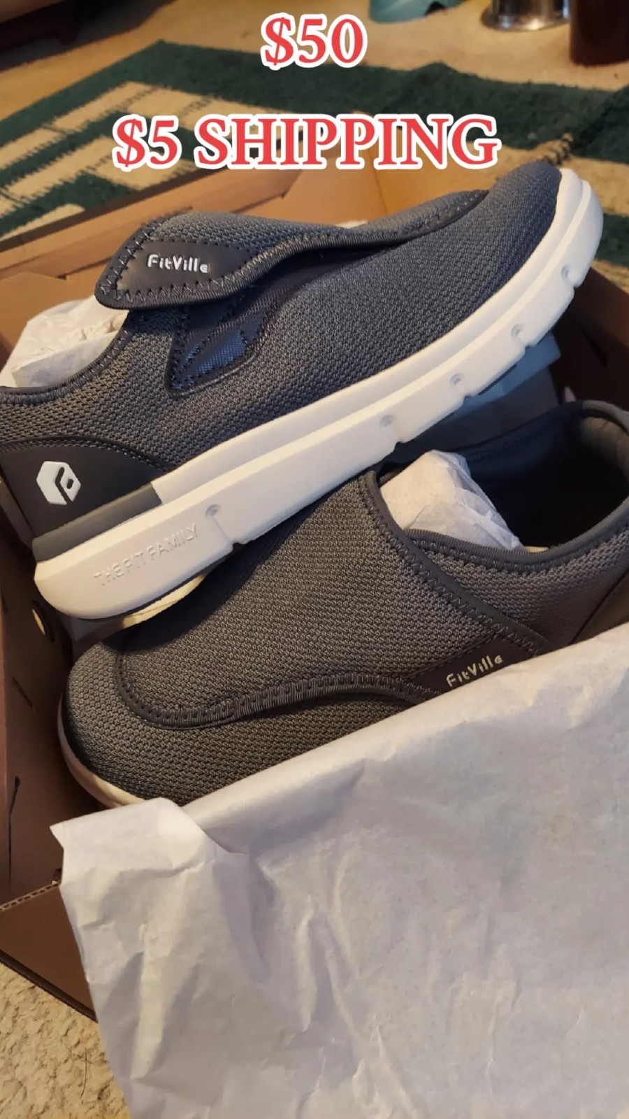 FitVille EasyTop Wings V2 Men\'s Gray Slip-On Walking Sneakers Arch Support. FitVille EasyTop Wings V2 Men\'s Gray Slip-On Walking Sneakers Arch Support.