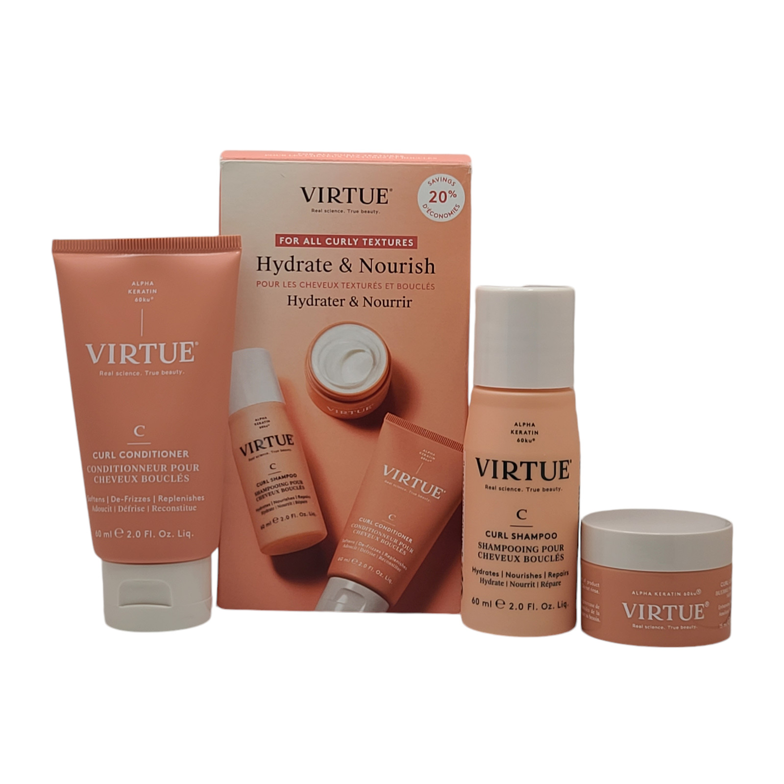 2 Pack Virtue Hydrate and Nourish Set 3pcs