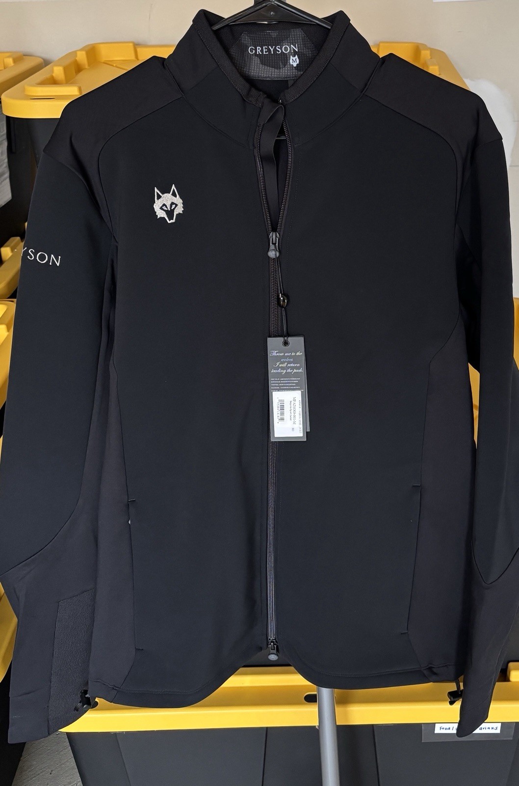 Rare Mens Tour issue Greyson Sequoia Full Zip Jacket, Size Medium, Black (Canal)