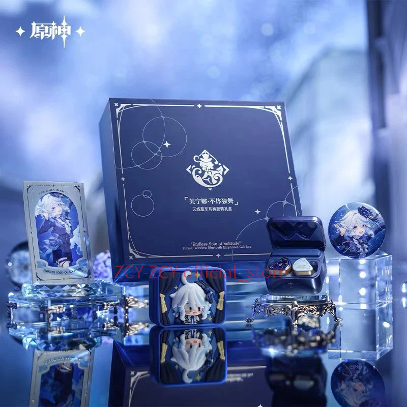 Genshin Impact Furina Official Wireless Bluetooth Earphones miHoYo Box Set Gift