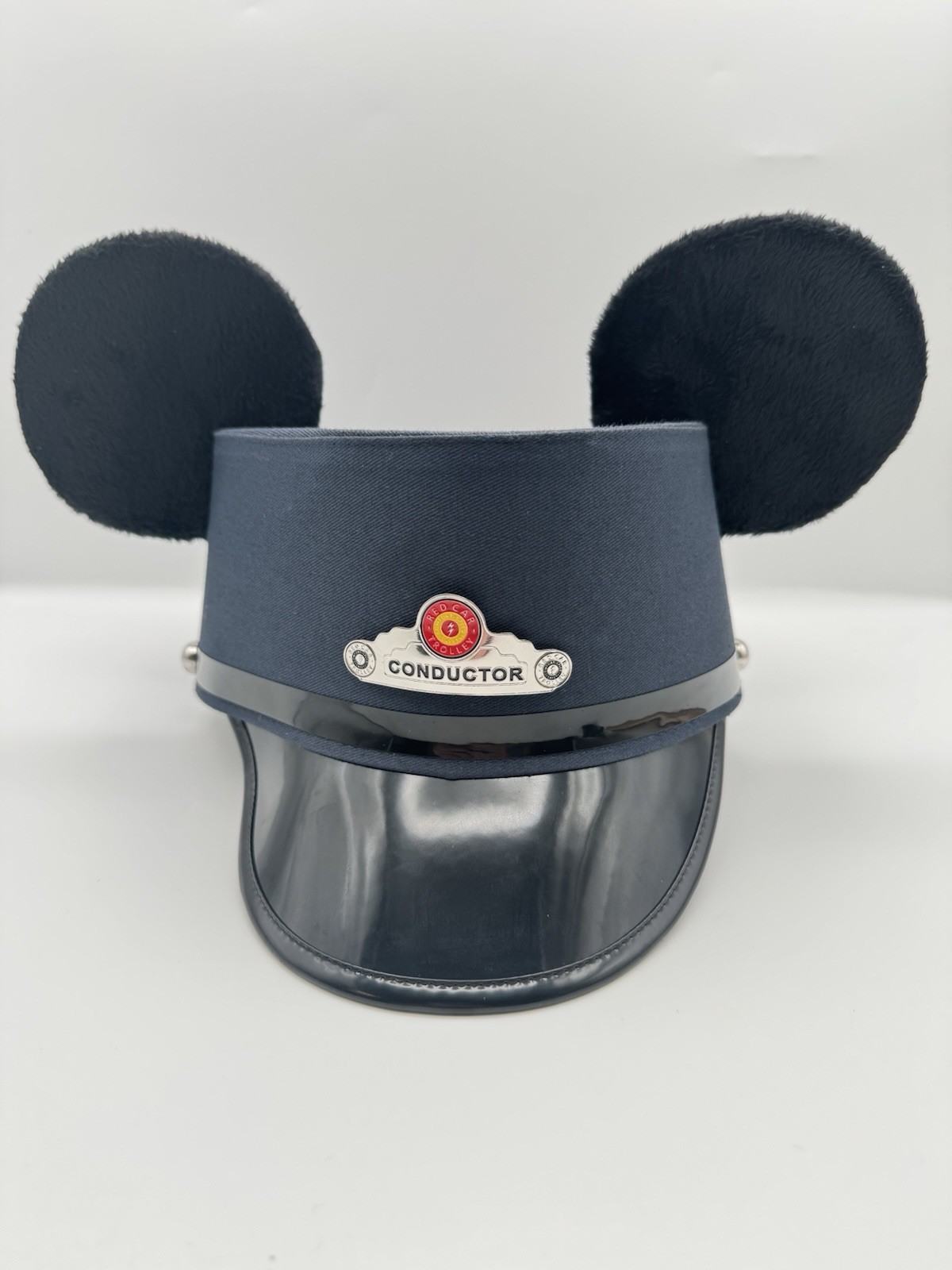 Disney Parks Mickey Mouse Ears Conductor Hat Red Car Trolley YOUTH Small/Medium Disney Parks Mickey Mouse Ears Conductor Hat Red Car Trolley YOUTH Small/Medium