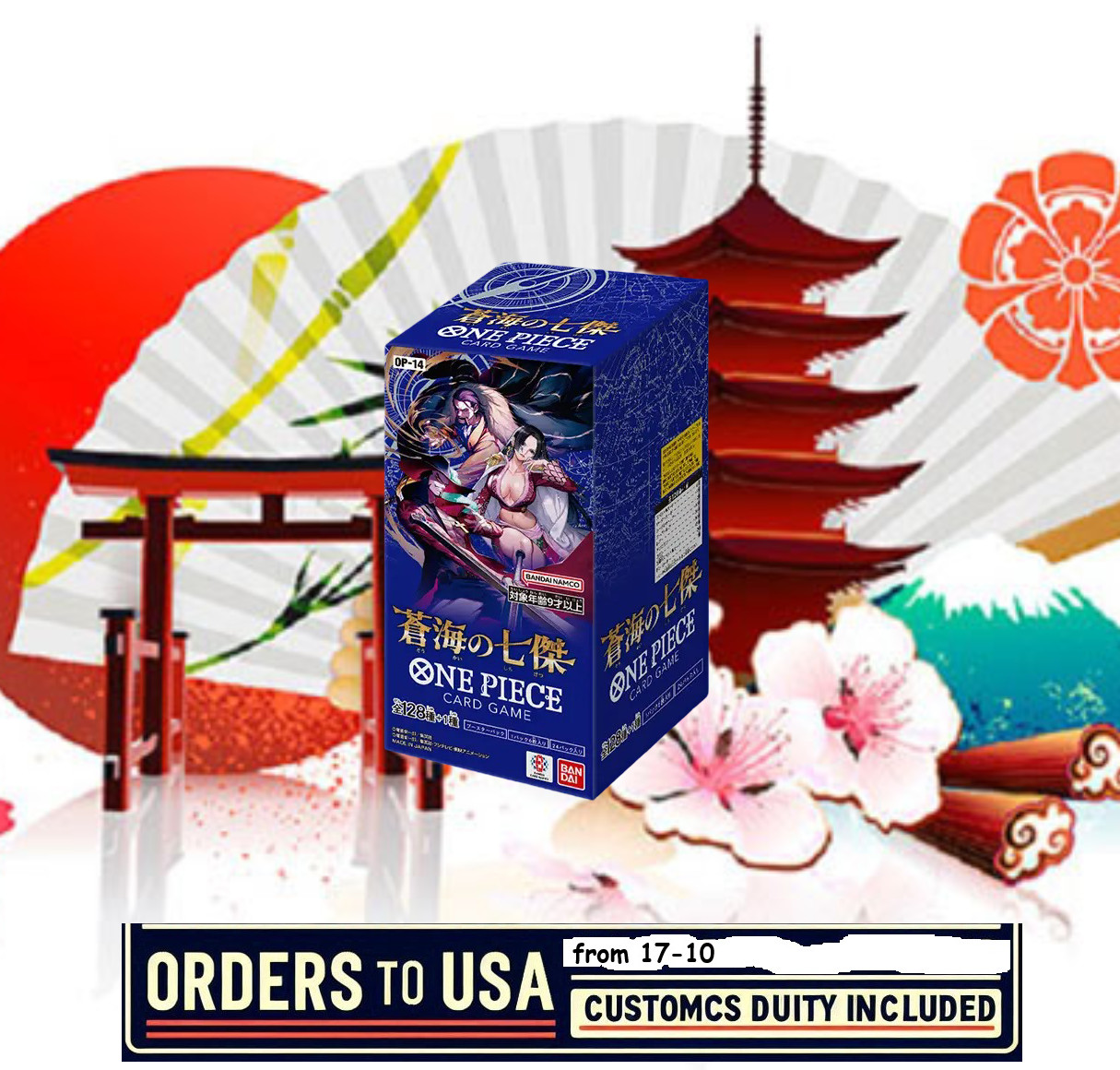 Seven Heroes of the Blue OP-14 Booster Box Sealed One Piece Japanese