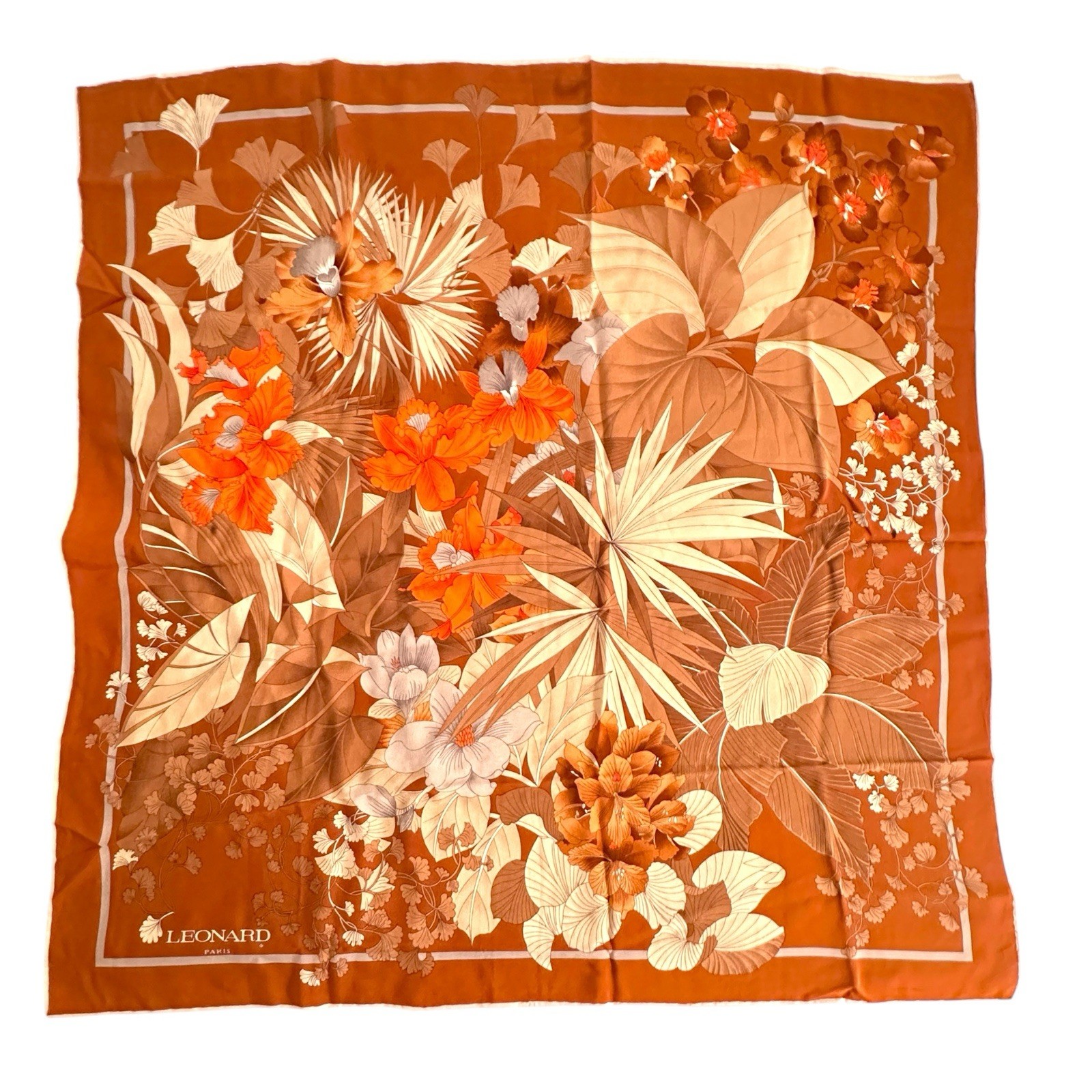 Stunning Leonard Paris Silk Scarf 34\ Stunning Leonard Paris Silk Scarf 34\