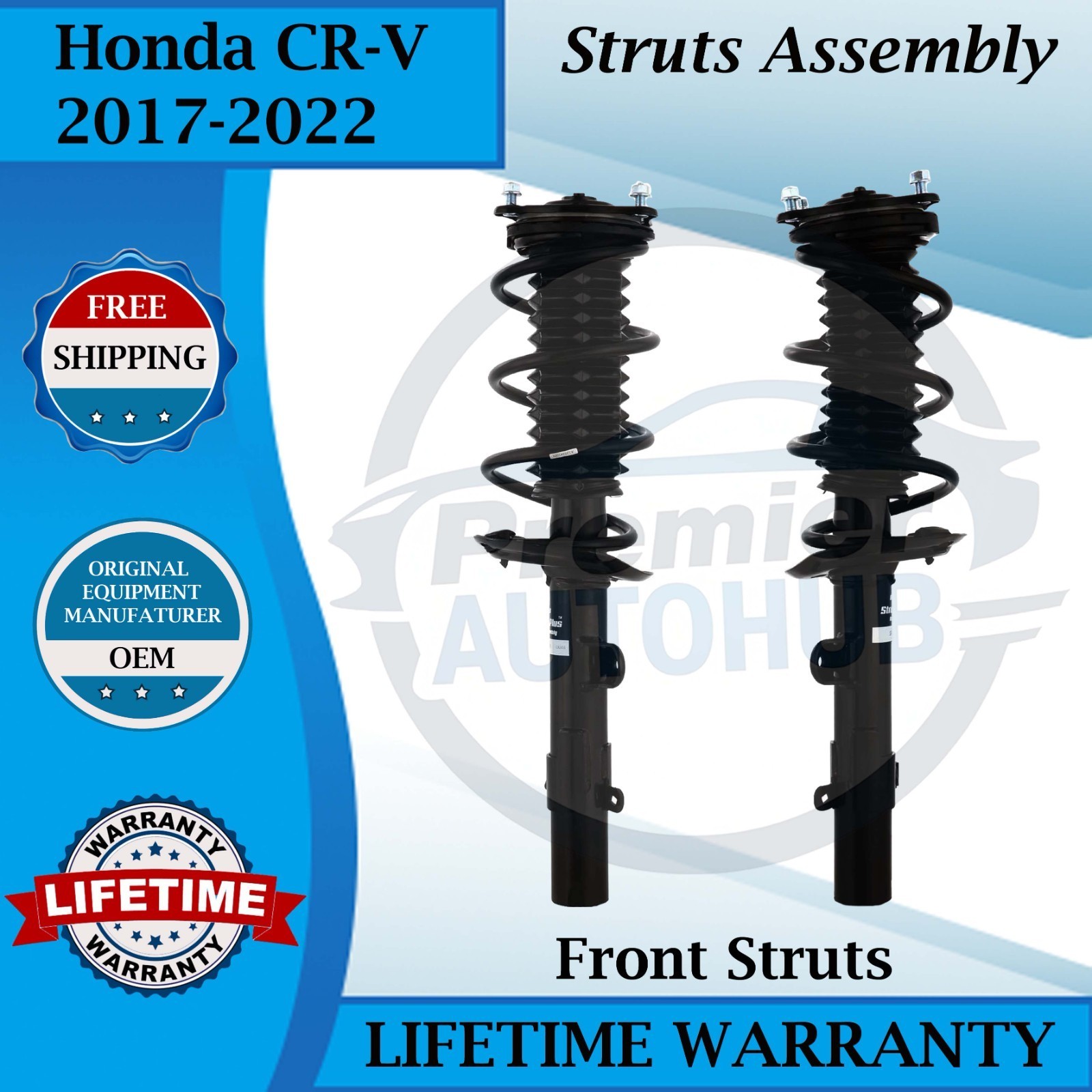 KYB OEM Front Left & Right Struts Assembly 2017-2022 Honda CR-V 10 Year Warranty