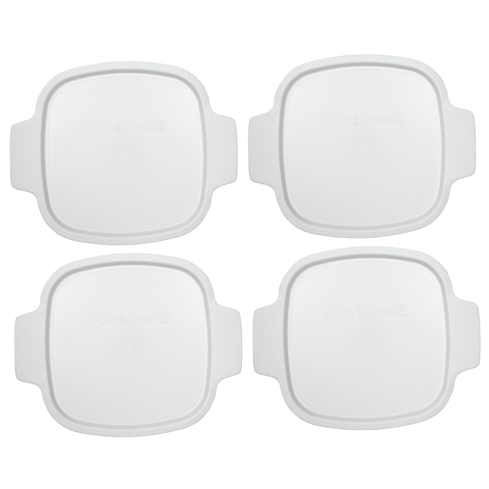 Corningware A-1-PC 1.5qt White Plastic Replacement Lid 4PK for Casserole Dish