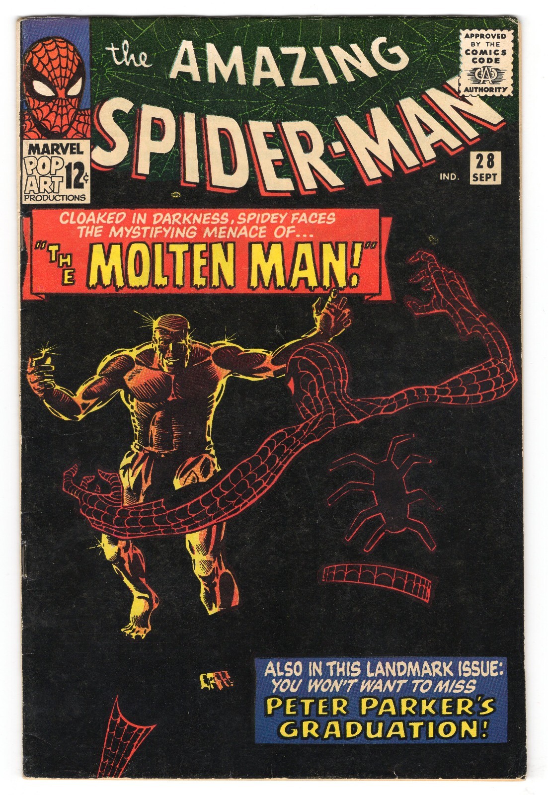 Amazing Spider-Man 28 1965 Marvel Comics F- 5.5 1st App Of Molten Man