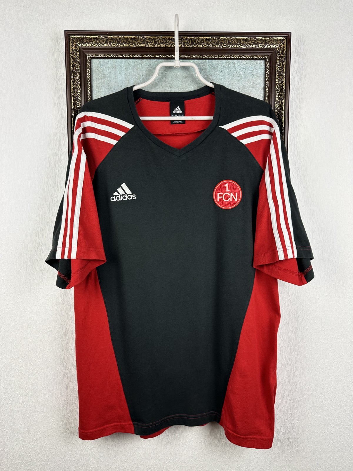 Vintage Adidas Nurnberg 1. FCN Football Train Shirt Soccer Jersey Mens Size XL