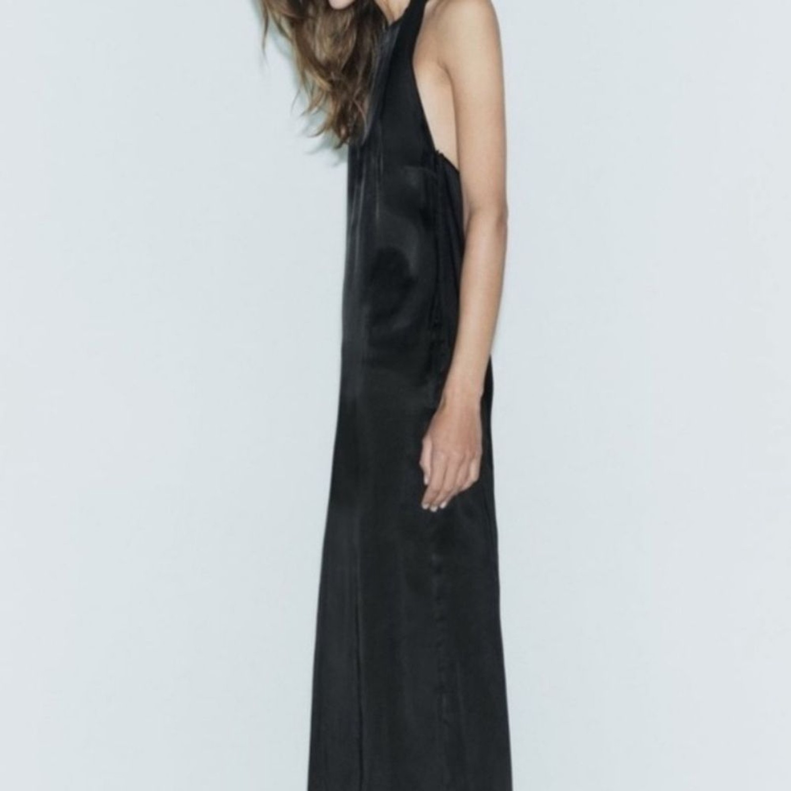 NWT Zara Studio Black Open Back Maxi Formal Dress Size M NWT Zara Studio Black Open Back Maxi Formal Dress Size M