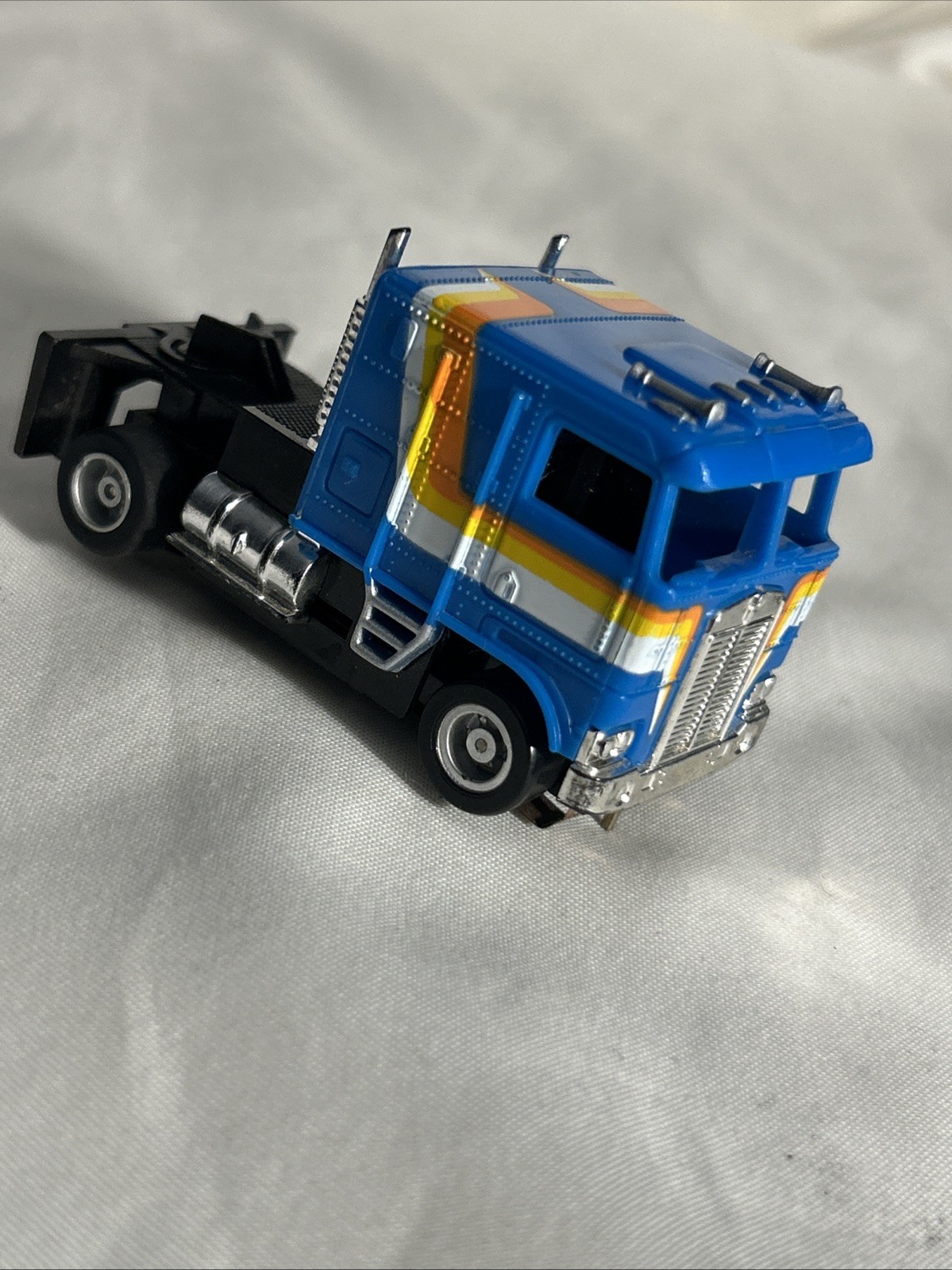 Vintage Tyco US1 Electric Trucking Slot Car Semi Truck Blue Kenworth CabOver