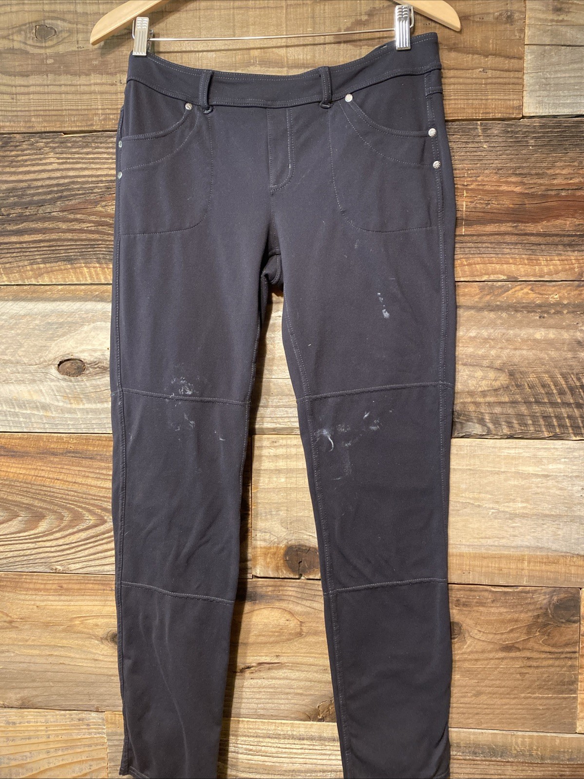 Athleta Bettona Jegging Pants Women\'s Large L Black Pull On Stretch Jeans