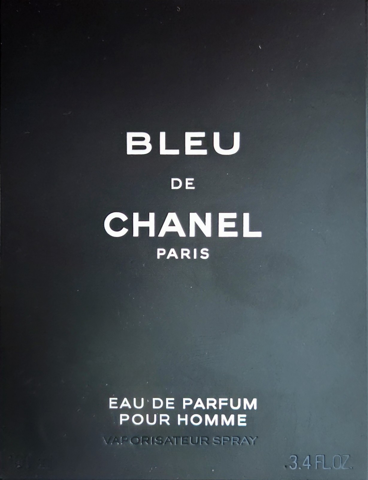 Bleu De Chanel by Chanel 3.4  oz Eau De Parfum EDP Spray, Pre Owned 