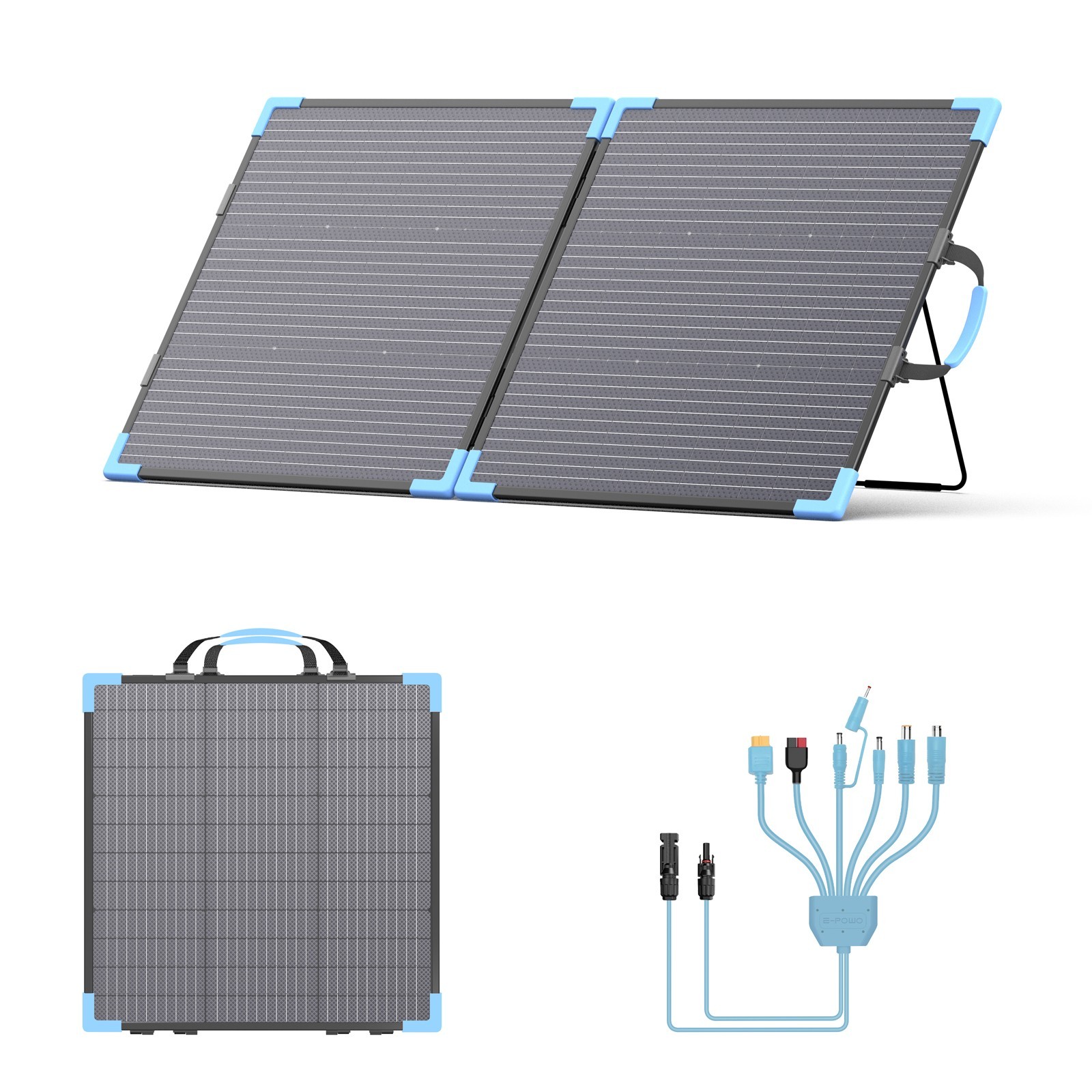 E-POWO 110W 220W Solar Panel Portable Bifacial for Jackery Explorer 500 v2