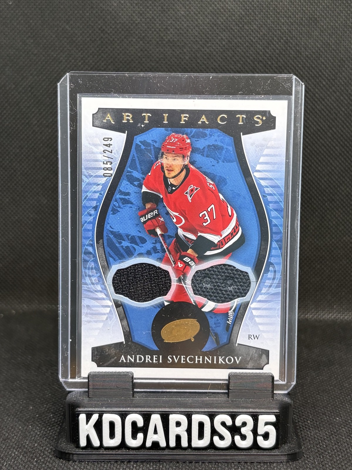2023-24 Upper Deck Artifacts - Andrei Svechnikov #12 Gold Material /249 (MEM)