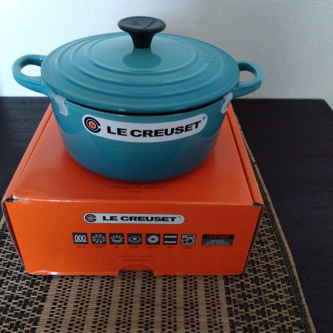 Le Creuset Round Dutch Oven 18cm Caribbean Blue Cast Iron Enamel Brand New JDM