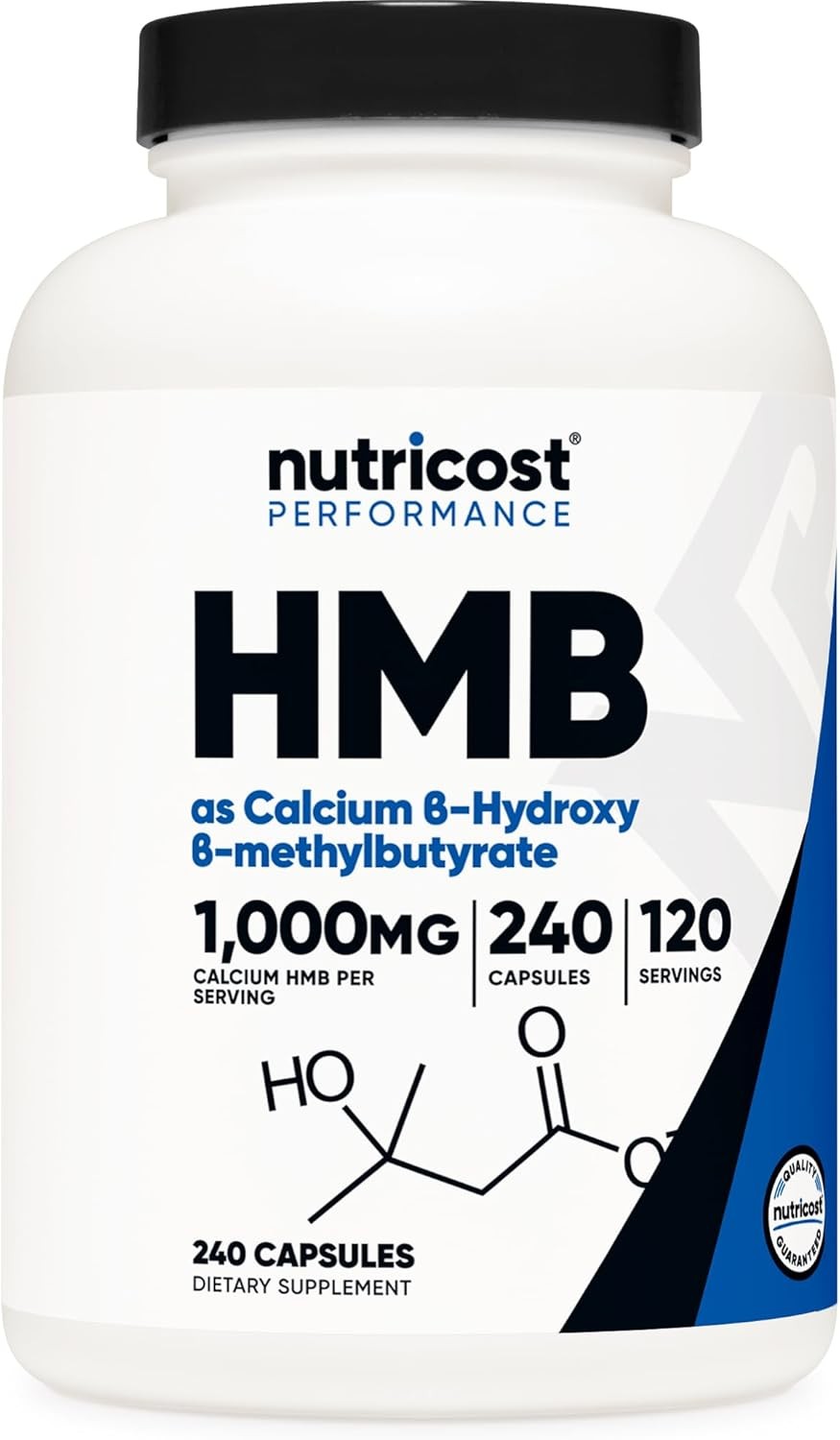 500mg HMB Nutritional Supplement 240 Capsules Non GMO Gluten Free GMP Certified