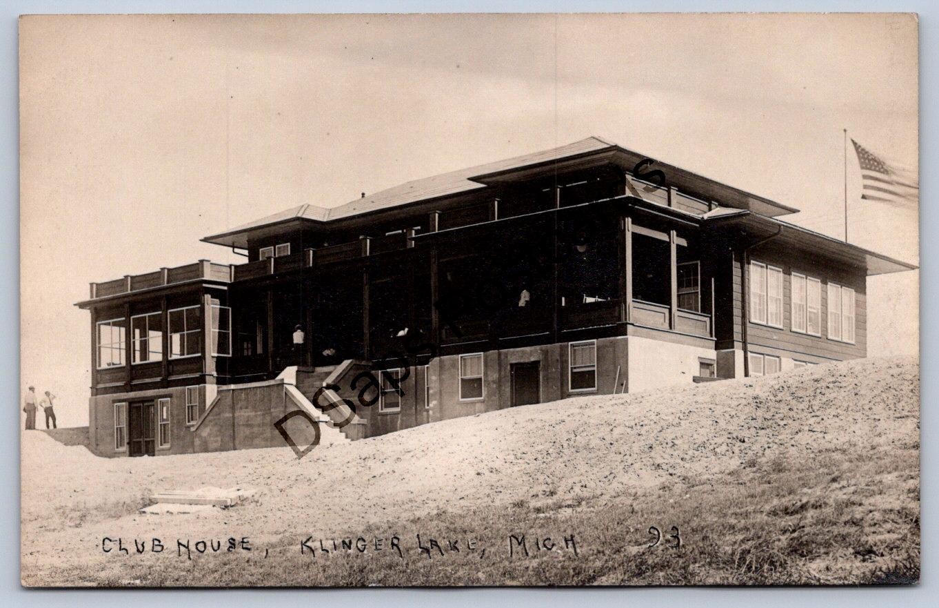 K67/ Klinger Lake Michigan RPPC Postcard c1910 Club House Building 156 K67/ Klinger Lake Michigan RPPC Postcard c1910 Club House Building 156