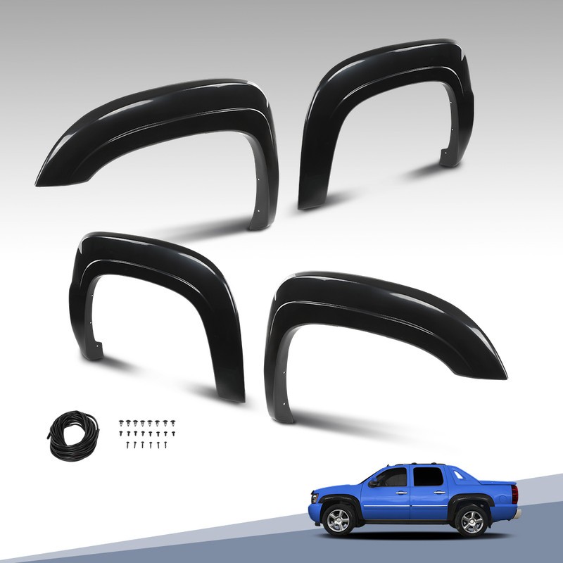For 2007-2013 2009 Chevrolet Avalanche Full Set Paintable Factory Fender Flares