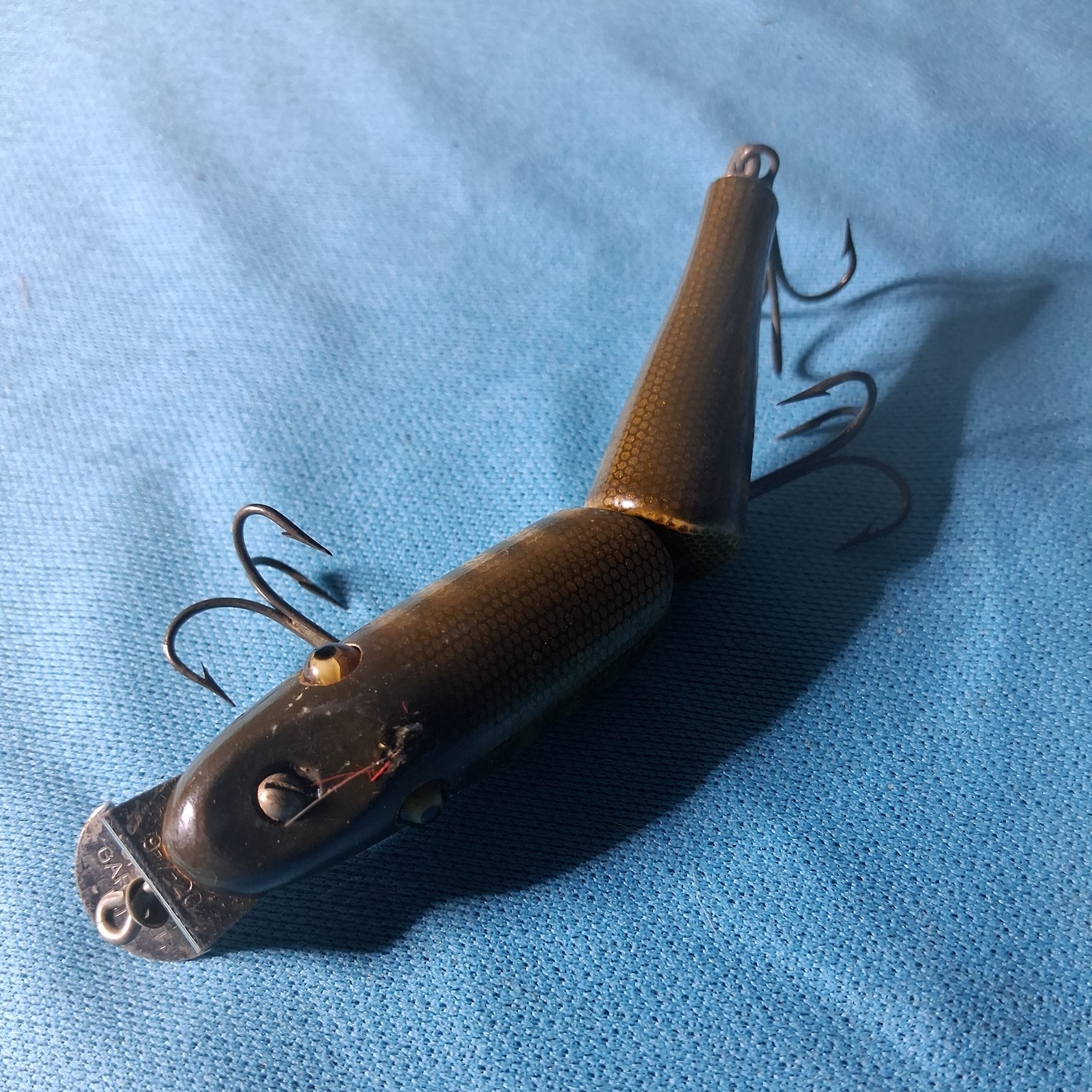 Vintage Fishing Lure, C.C.B. Co., Garrett, Ind., Glass Eyes