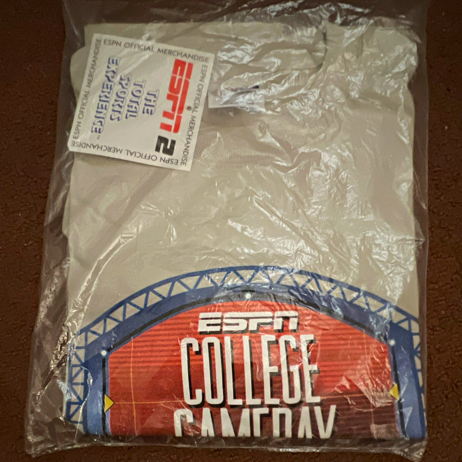 Hanes ESPN College GameDay T-Shirt White XL Unisex Adult Officially Licensed