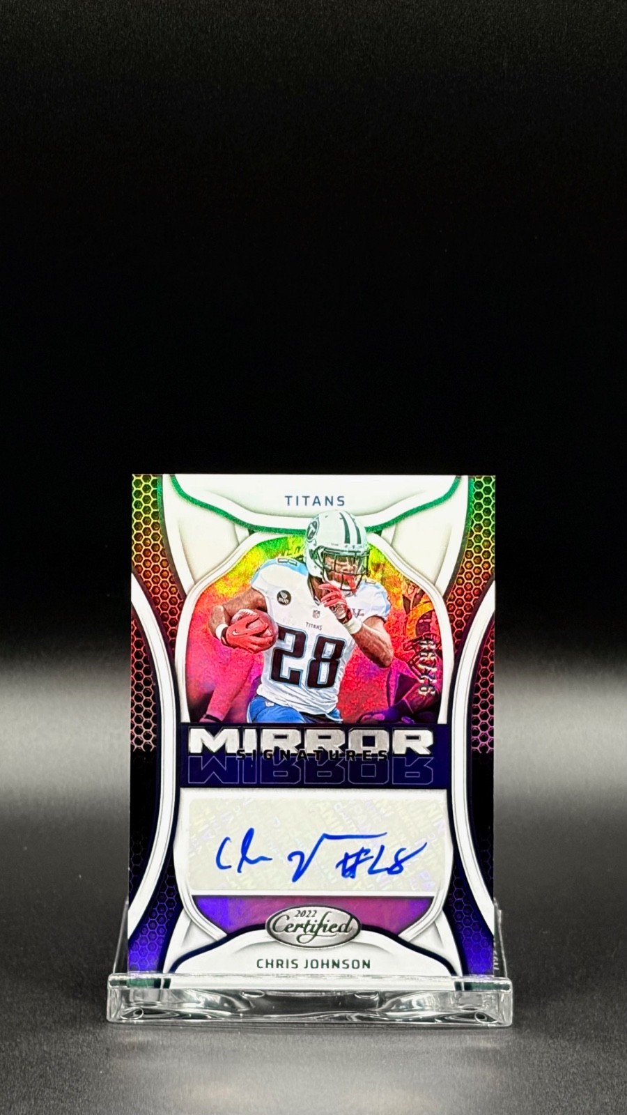 Chris Johnson Auto /99 SSP / 23\' Panini Grade Ready #MS-CHJ Record Setter Titan