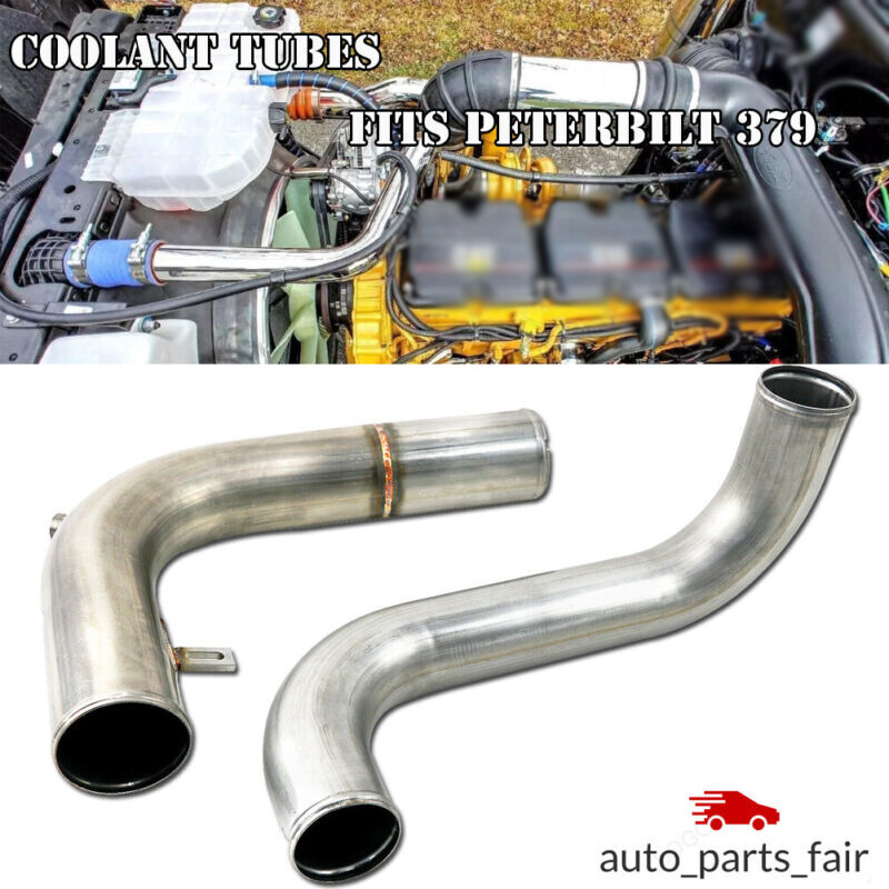 COOLANT TUBES FIT PETERBILT 379 STAINLESS STEEL UPPER & LOWER CAT C15 C16 3406E